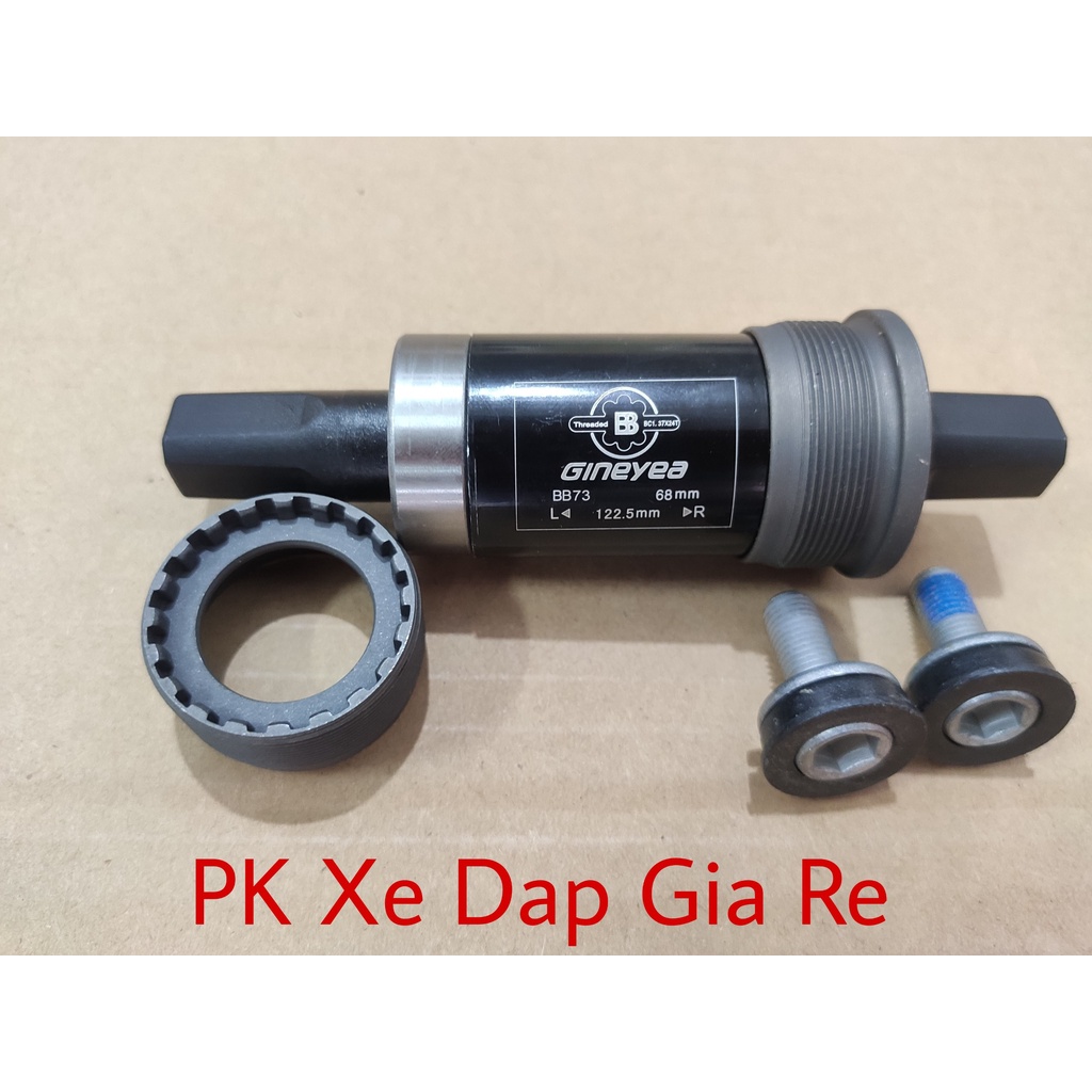 Trục giữa xe đạp GINEYEA BB73, Trục giữa xe đạp cốt vuông bạc đạn 122,5mm