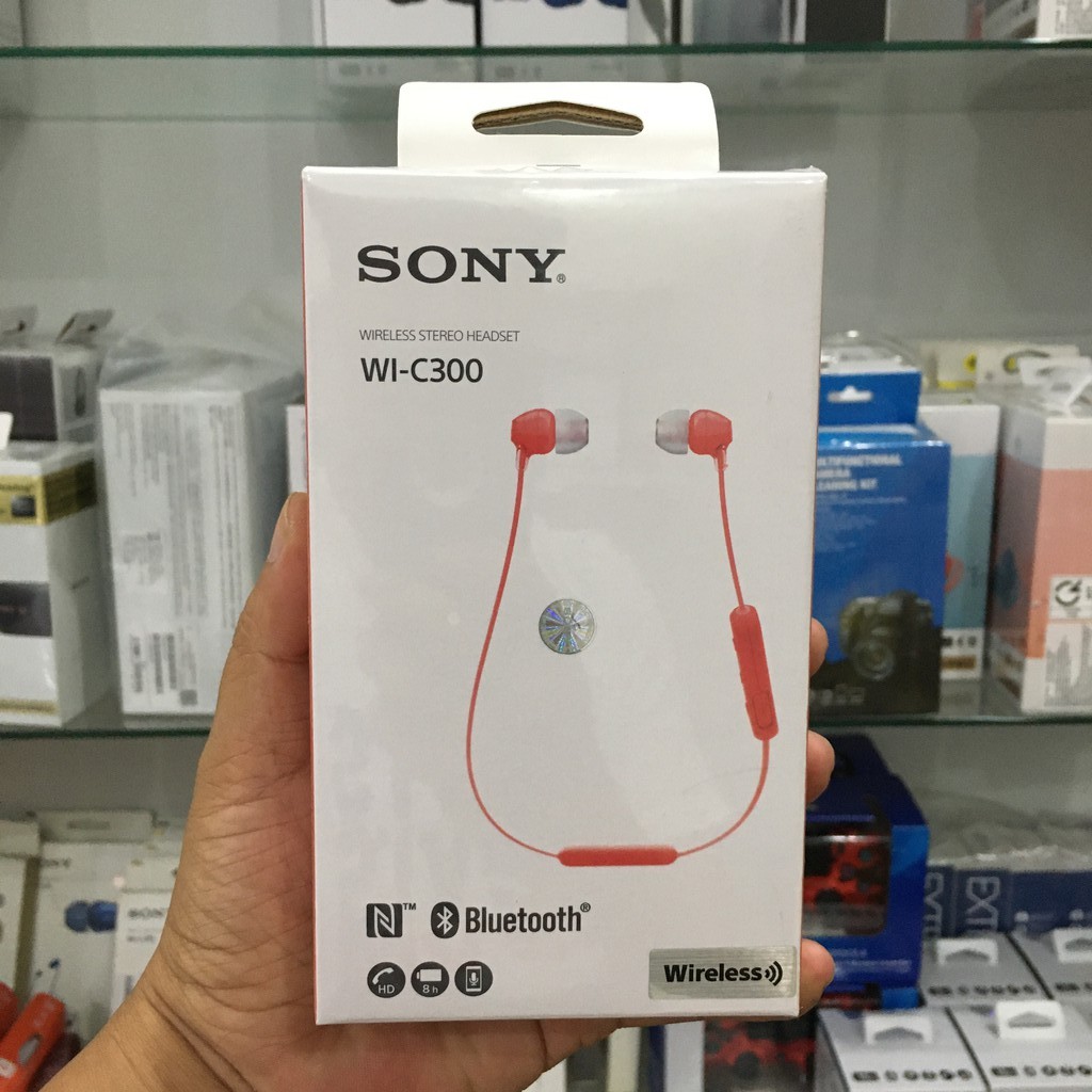 [Mã 159ELSALE hoàn 7% đơn 300K] Tai Nghe Không Dây Bluetooth Sony WI-C300 - Chính Hãng Nguyên Seal Mới 100%