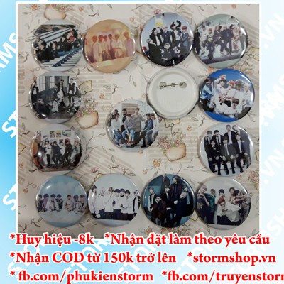 Huy hiệu(logo) BTS combo 7 cái
