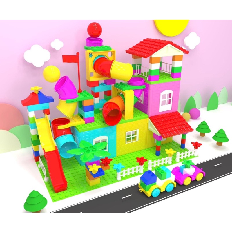 Xếp hình logo ngôi nhà hạnh phúc vinakidtoys
