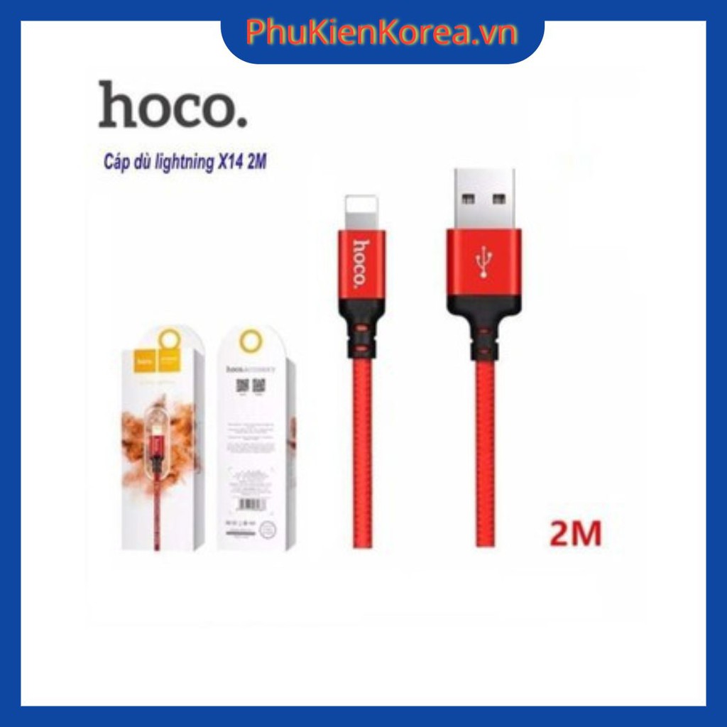 Cáp Sạc Iphone Hoco X14 Lingtning ✓ Dài 2M ✓ Chính Hãng