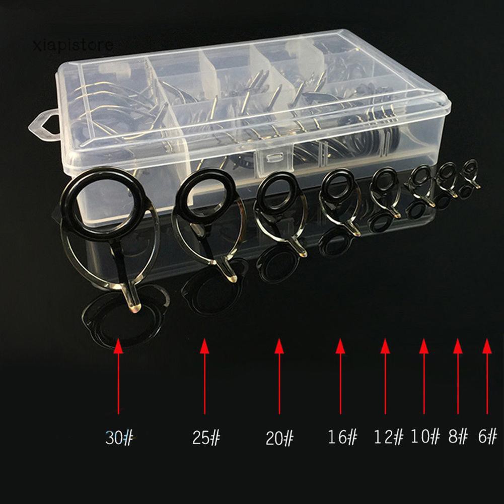 Bộ 75 vòng dẫn dây câu gắn cần câu cá 8 kích thước