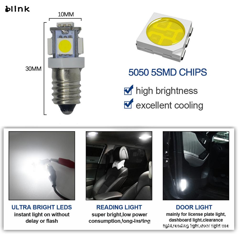 Bộ 2 Bóng Đèn LED 6V E10 Siêu Sáng Chất Lượng Cao