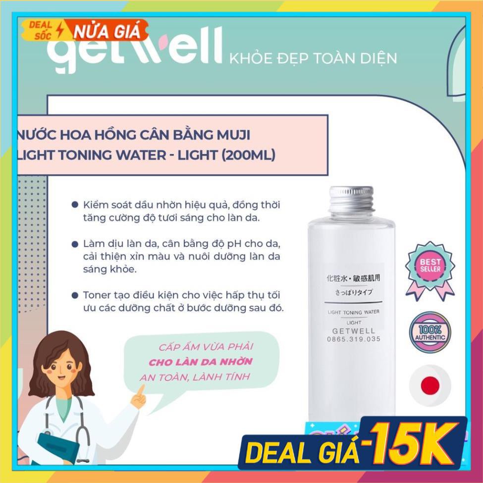 nước hoa hồng muji - sáng da se khít lỗ chân lông Nhật bản 200ml NEW | BigBuy360 - bigbuy360.vn