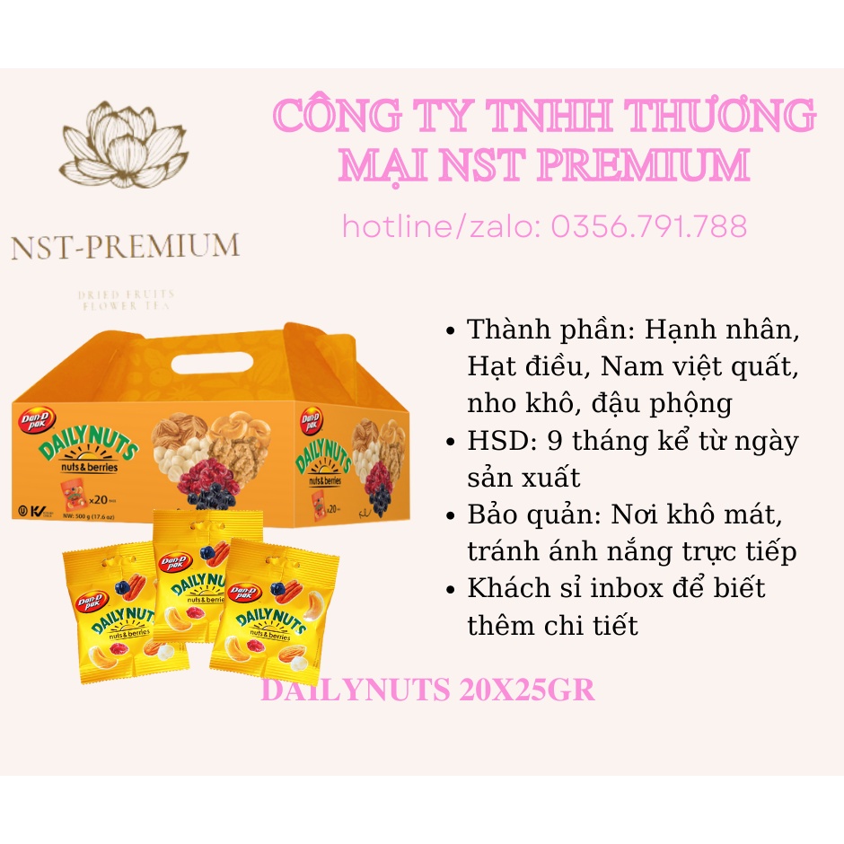 Hộp CAM DAILY NUST MIX 20x25gr - DAN D PAK