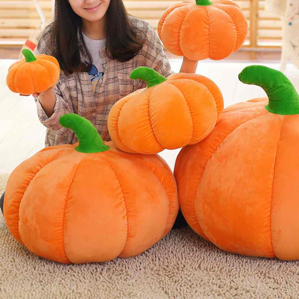 Quả bí ngô nhồi bông kích thước 18/ 30/ 40cm dùng trang trí halloween