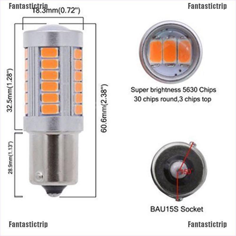 Bộ 2 bóng đèn LED P21W 1156 BA15S 5730 SMD siêu sáng cho ô tô