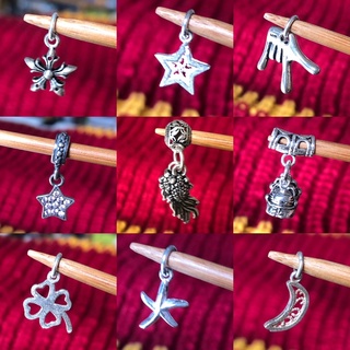 Charm hạt bạc treo vòng chuông - hoa - thỏi bạc
