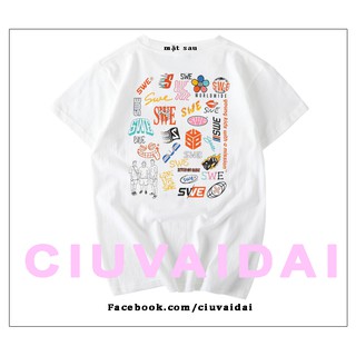 Áo thun tay lỡ unisex nam nữ - swe logos