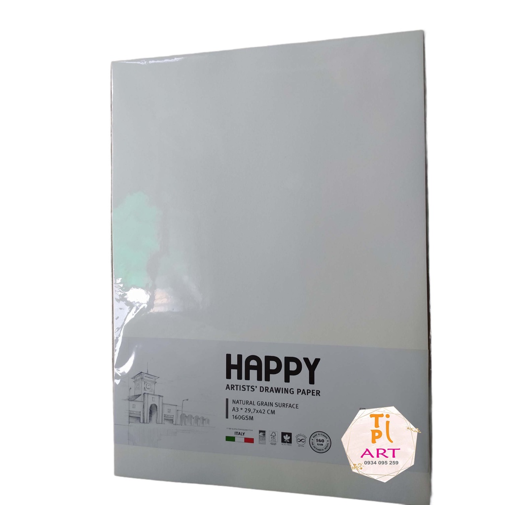 Giấy Vẽ Happy 160gsm A5/A4/A3 Tệp 10 Tờ