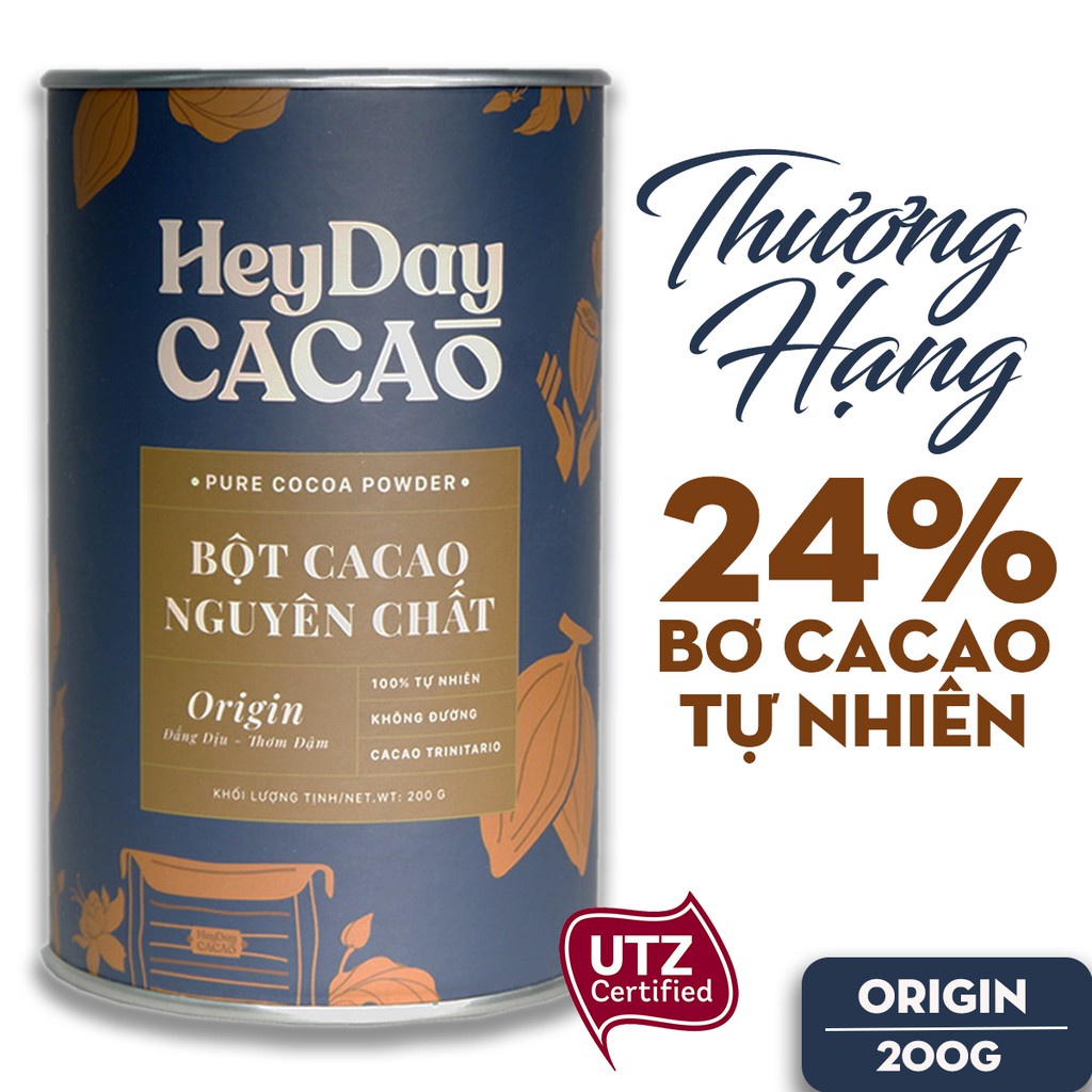 Bột ca cao nguyên chất 22-24% bơ cacao (Heyday Cacao)