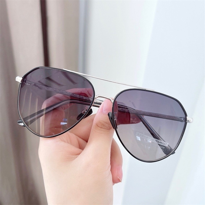 Kính Mát Gọng Kim Loại Chống Tia UV Phong Cách Cổ Điển Thời Trang Cho Nam