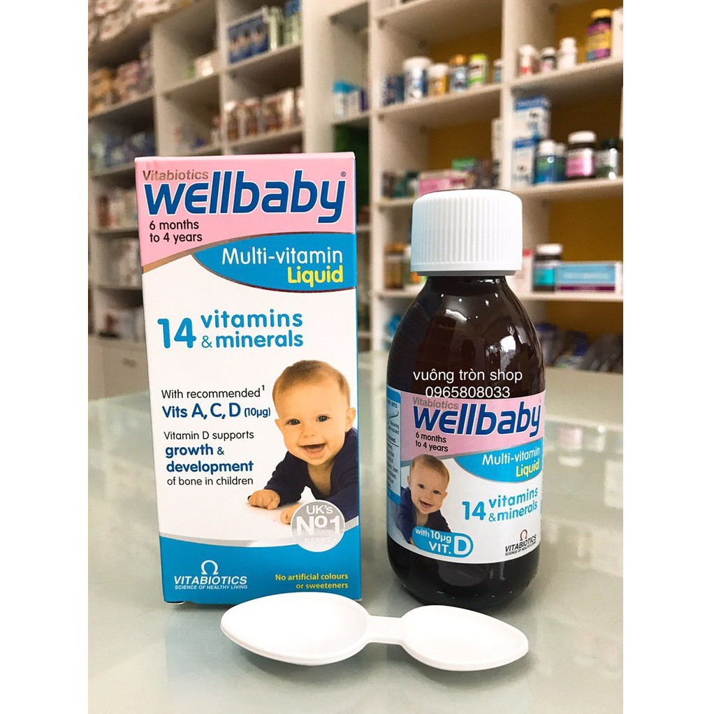 Vitamin Tổng Hợp Cho Bé Wellbaby Với 14 Vitamin & Khoáng Chất [DATE 02/2021]