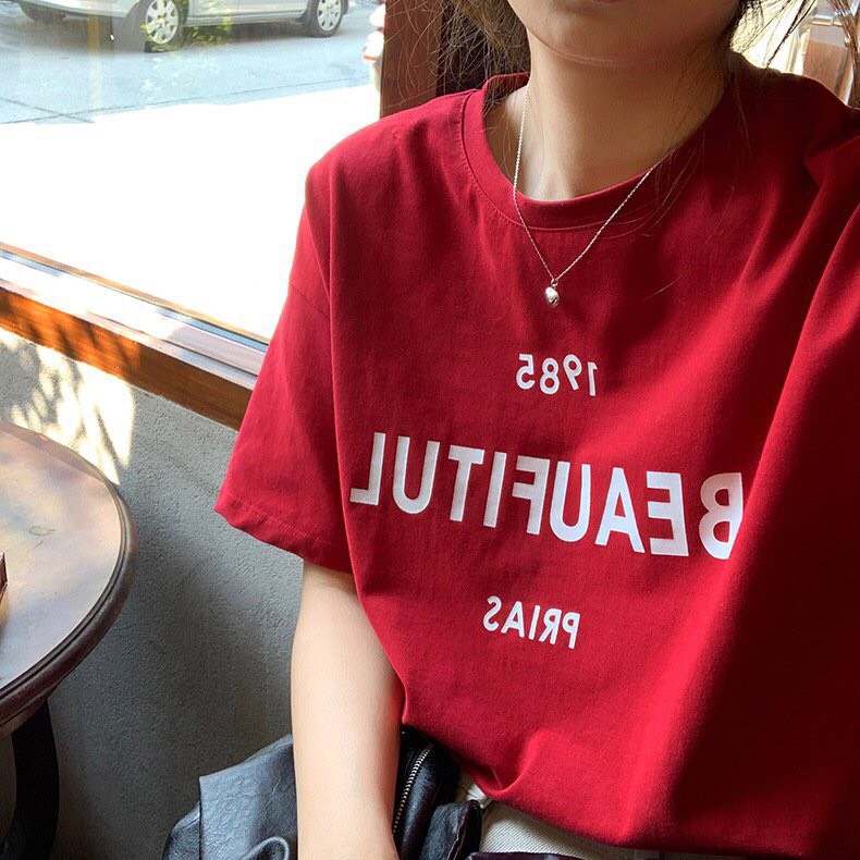 Áo thun cotton nữ in hình siêu xinh ANHSTORE, phom Basic dễ thương