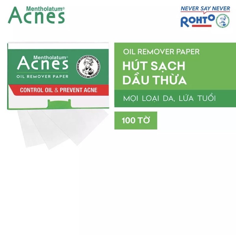 Giấy thấm dầu Acnes Oil Remover Paper (100 tờ)