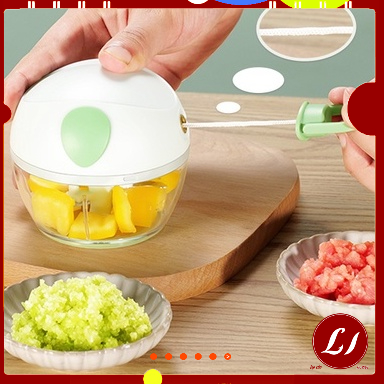 MÁY XAY tỏi ớt 3 lưới cắt kéo tay HÌNH HEO nhỏ gọn, tiện lợi