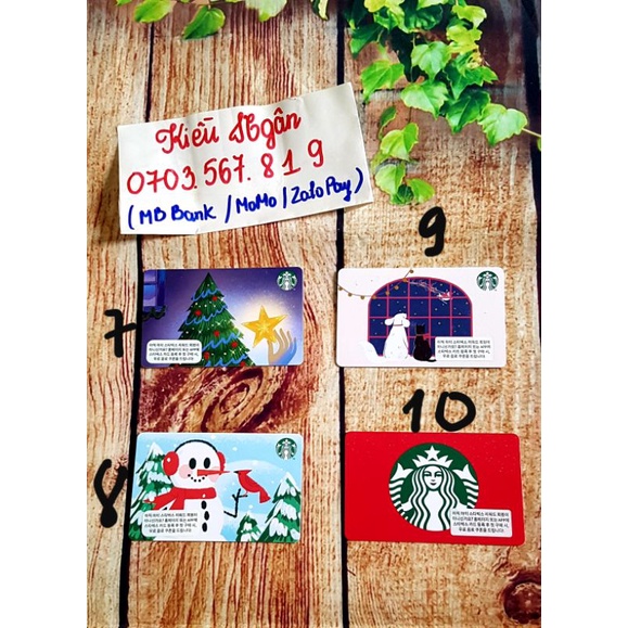 Thẻ starbucks korea sưu tầm