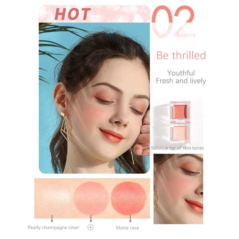 Phấn Má Hồng Bắt Sáng Mixdair 2 Trong 1 Thiết Kế Dạng Khối Chất Lượng Cao 4.8g | BigBuy360 - bigbuy360.vn