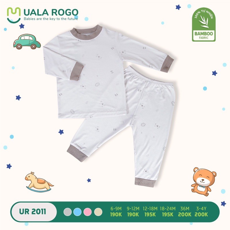 Bộ dài tay bamboo ualarogo 6m - 4Y