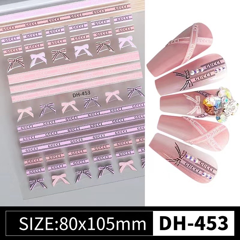 Sticker 3d dán móng tay nail thương hiệu hot mới