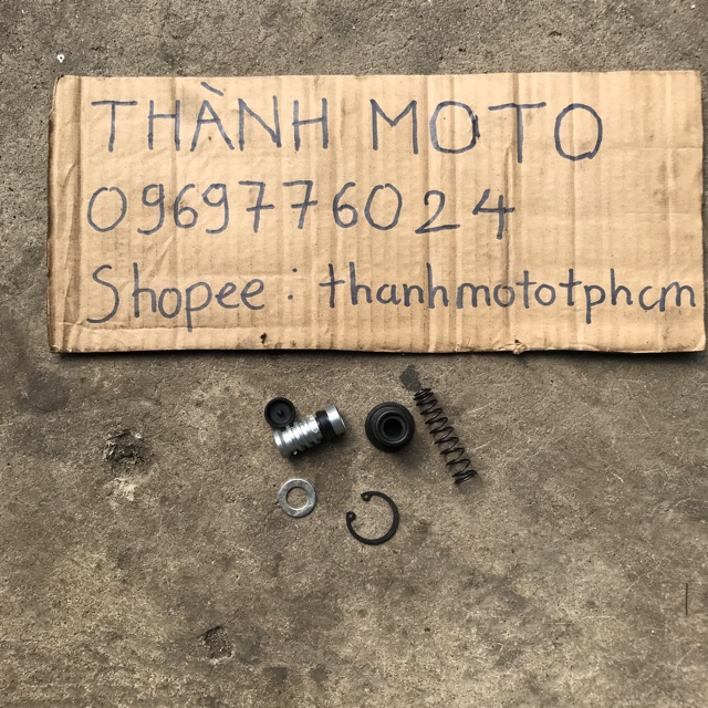 Pittong phanh dầu, phốt cupen sau xe Exciter