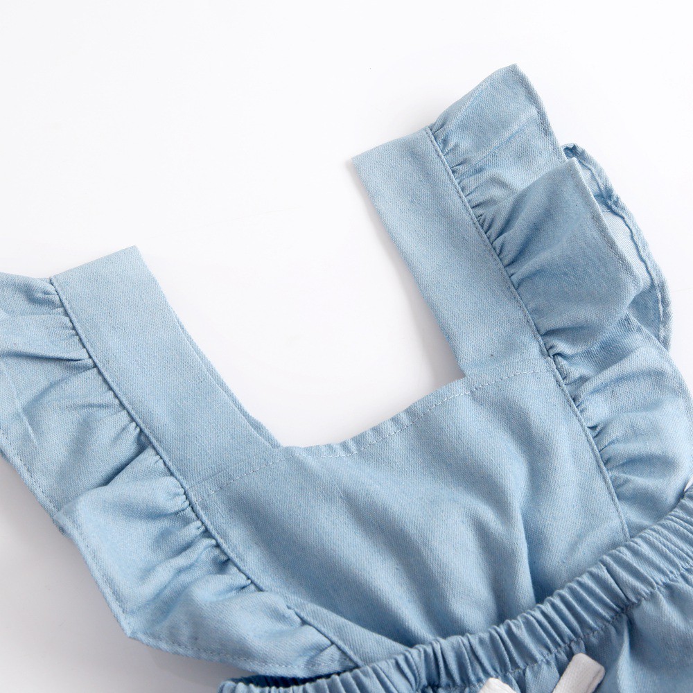 Bộ Áo Liền Quần Sanlutoz Cotton Màu Xanh Lam Thời Trang Cho Bé Gái / Bé Trai