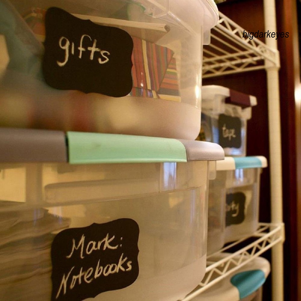 Set 36 Miếng Dán Nhãn Màu Đen Chống Nước Dùng Để Trang Trí Lọ Trong Nhà Bếp