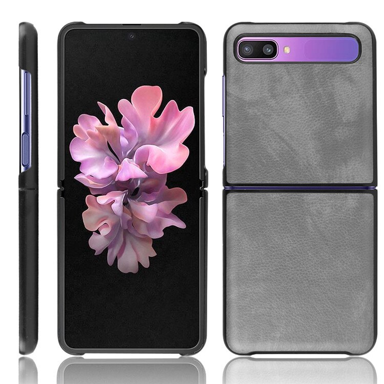 Ốp điện thoại PC phối da PU kiểu sách cho SAMSUNG GALAXY Z FLIP