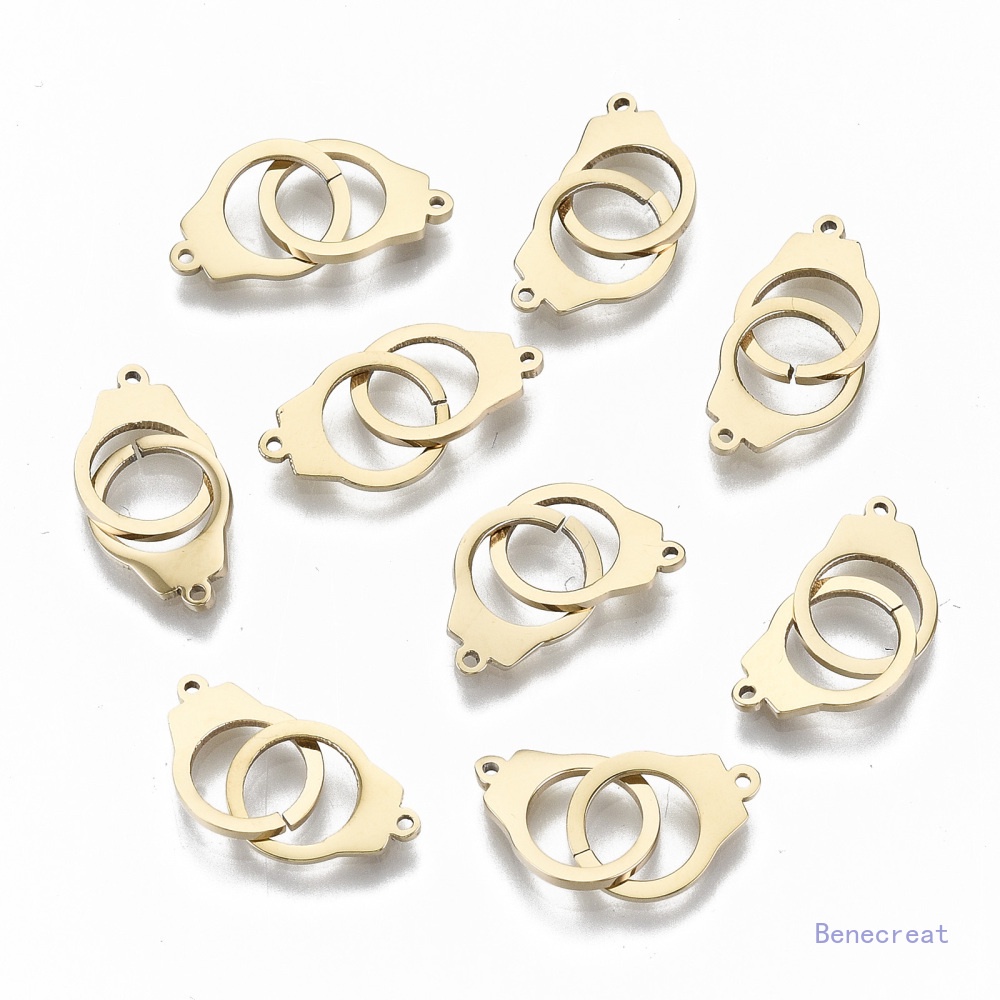 1 Móc Nối Bằng Thép Không Gỉ 304 Mạ Vàng 18K 11.5x8.5x1mm 0.8mm Tiện Dụng