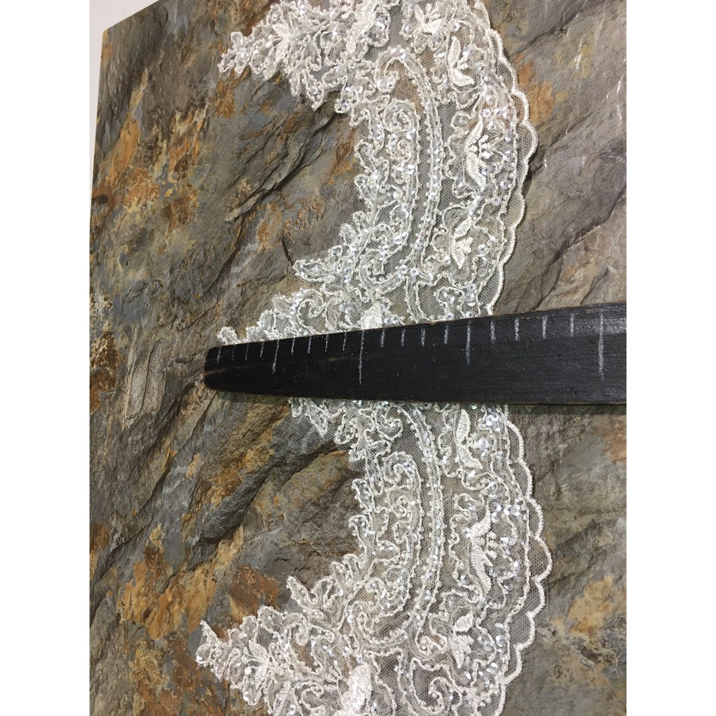 Ren chân cao cấp RC170514 bản 19cm dùng may váy đầm thời trang, váy cưới, làm đồ decor trang trí, đồ lót, váy ngủ...