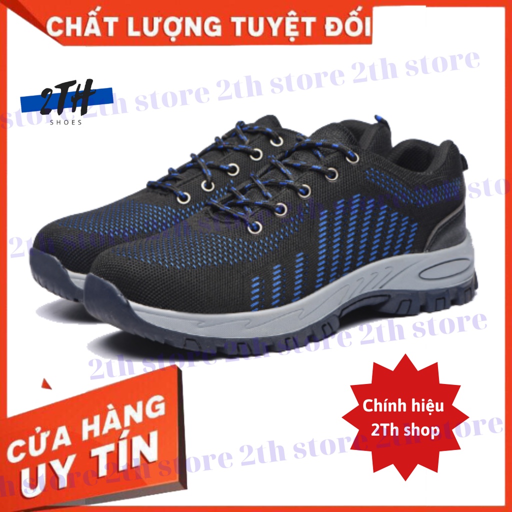 GIÁ HỦY DIỆT] Giày Bảo Hộ Lao Động Thời Trang 2TH-BD064 Màu Xanh