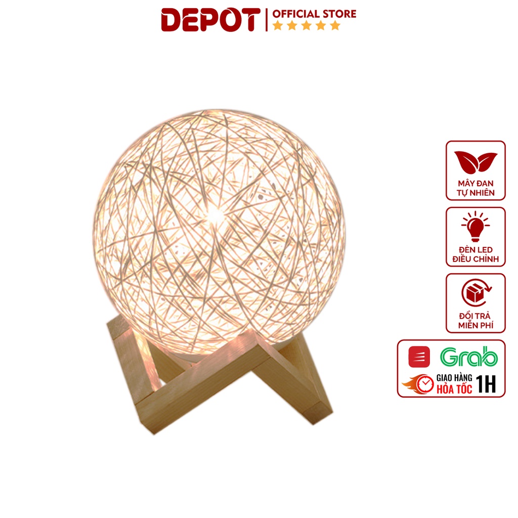 Đèn ngủ mặt trăng kiểu dáng dễ thương decor trang trí phòng ngủ, điều chỉnh độ sáng, cắm trực tiếp và cổng usb