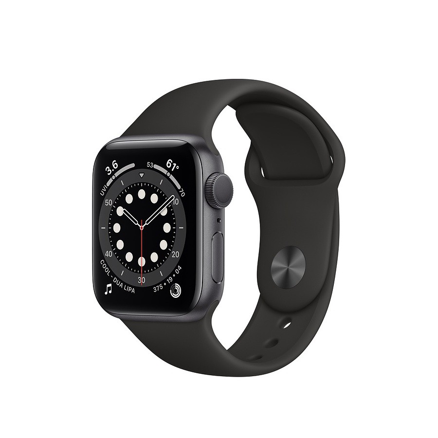 Đồng Hồ Thông Minh Apple Watch Series 6 GPS Space Gray Aluminum Case Black Sport Band