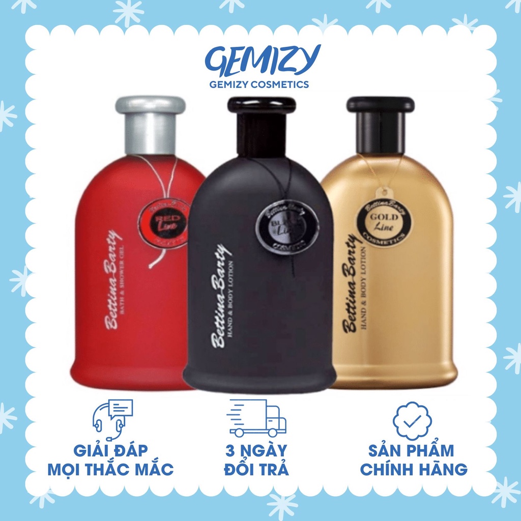 Sữa tắm trắng da tinh dầu nước hoa nam nữ Bettina Barty Đức thơm quyến rũ - Gemizy Shop