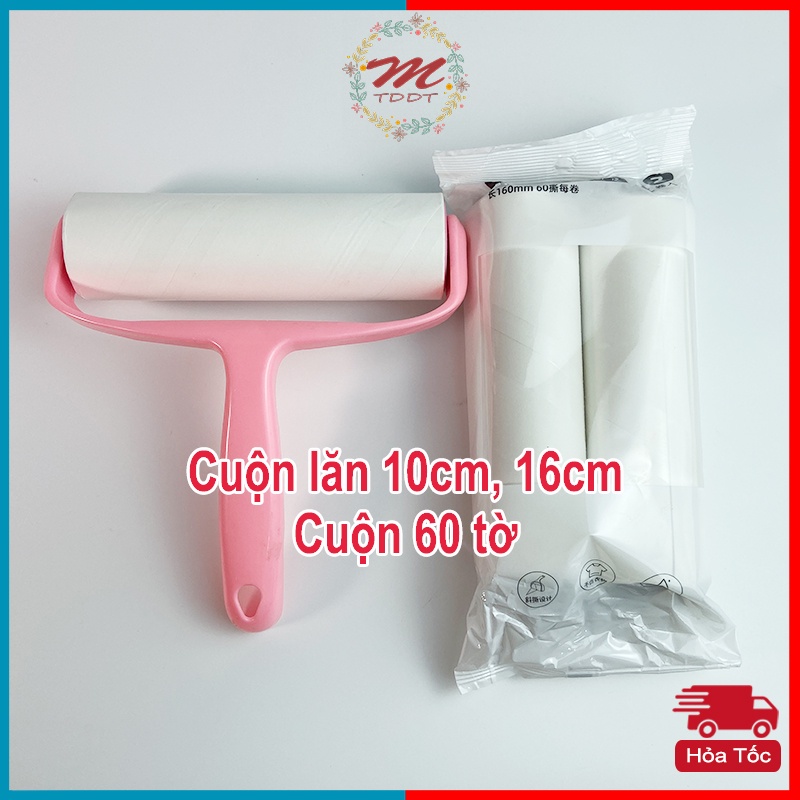 Cây Lăn Bụi Quần Áo Tặng Kèm 2 Cuộn Lăn, Dễ Dàng Lấy Bụi Trên Bề Mặt, Lông Chó Mèo - MTDDT