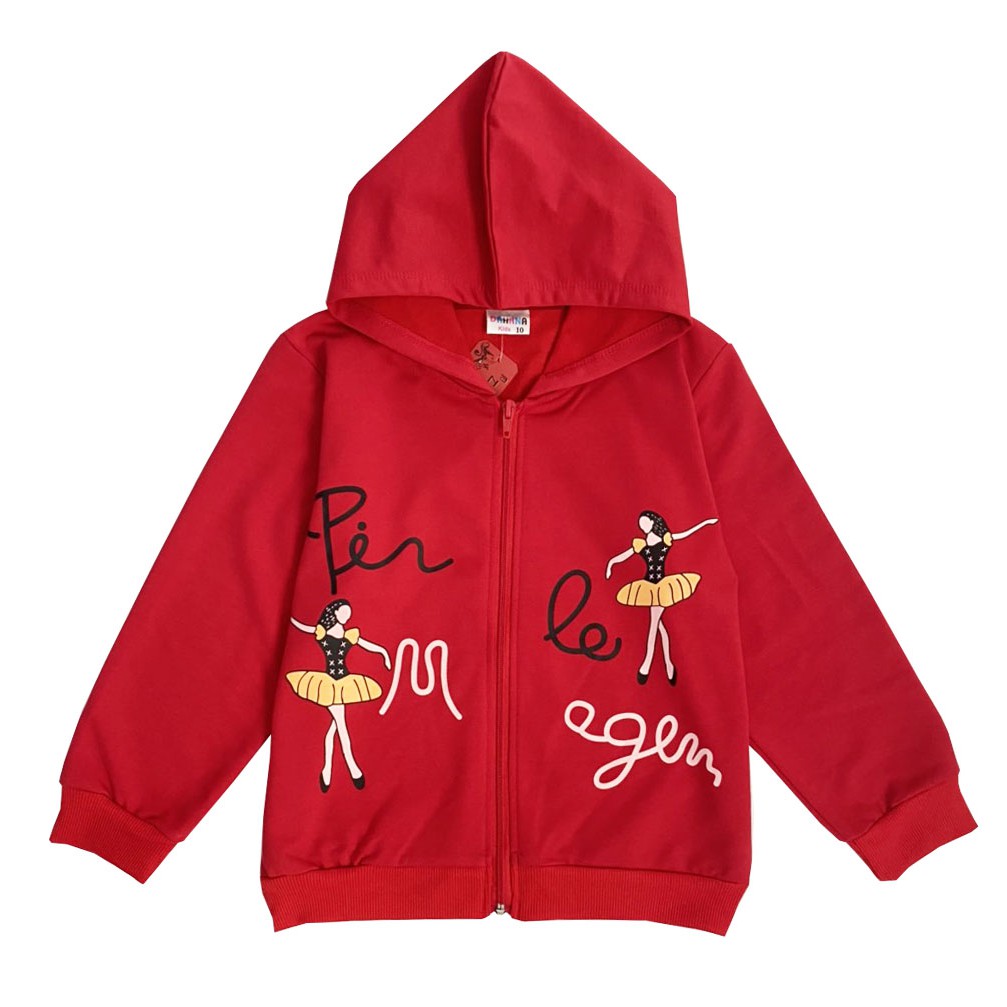 Áo Nỉ Hoodie Khóa Kéo Bé Gái DAHANA Kids - Áo Nỉ Thu Đông Bé Gái Có Mũ Ấm Áp