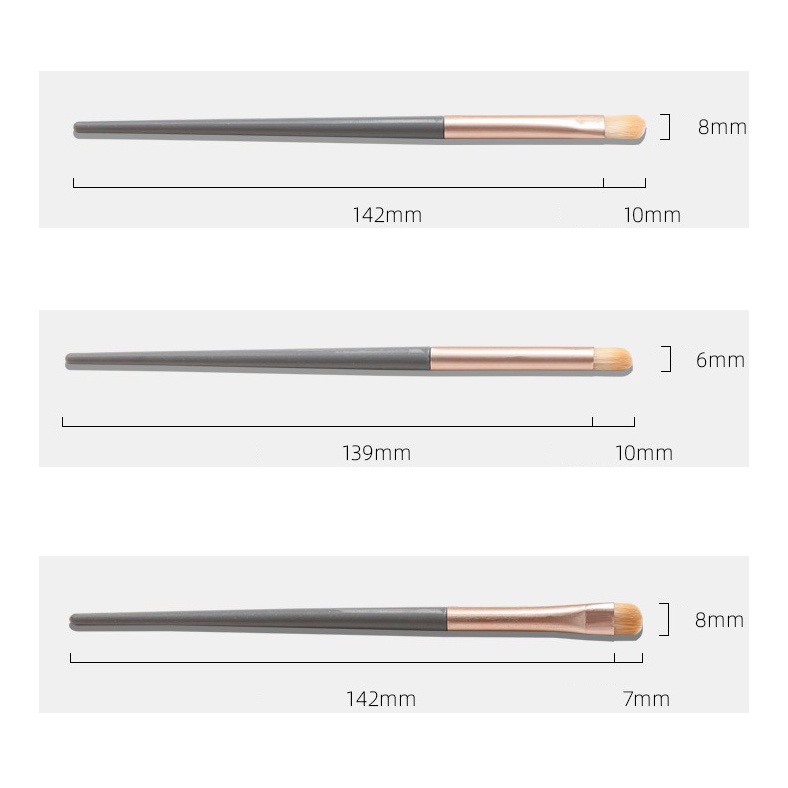 Set 3 cọ trang điểm mềm mại đa năng