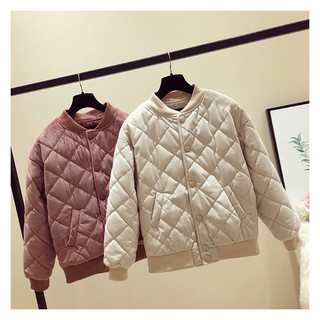 Áo bomber nhung trần chỉ