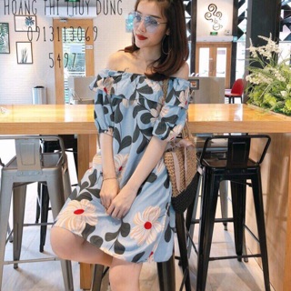 Váy trễ vai hoa vnxk