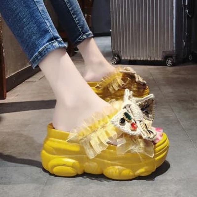 Dép bánh mì nơ thời trang 8,5cm 011606 - kèm ảnh thật