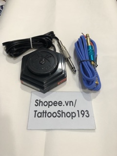 Bàn đạp tròn 1 chạm + dây móc silicon