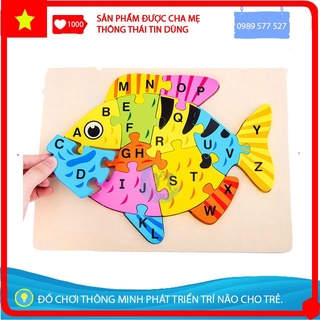 [Sale] Ghép Hình Động Vật 3D Kèm 26 Chữ Cái Tiếng Anh