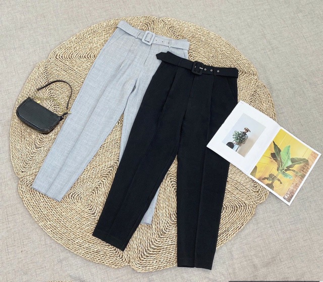 BÁN SỈ QUẦN BAGGY ĐAI BỌC 2 MÀU CHO NỮ