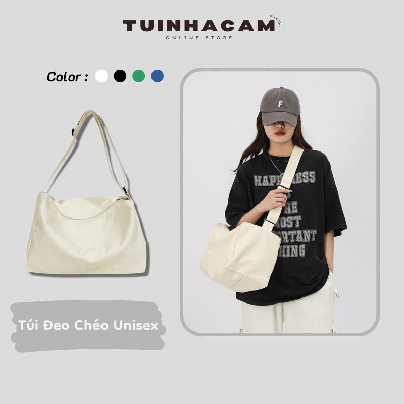Túi đeo chéo canvas cỡ lớn Tuinhacam túi vải đeo chéo nam nữ thời trang Hàn Quốc học sinh sinh viên đi học đi chơi