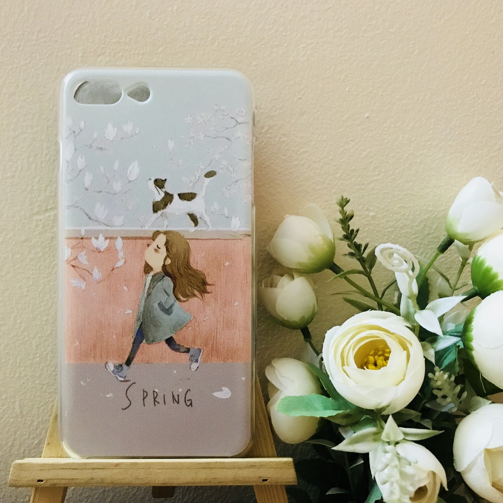 Ốp lưng Iphone dẻo cô gái mùa xuân