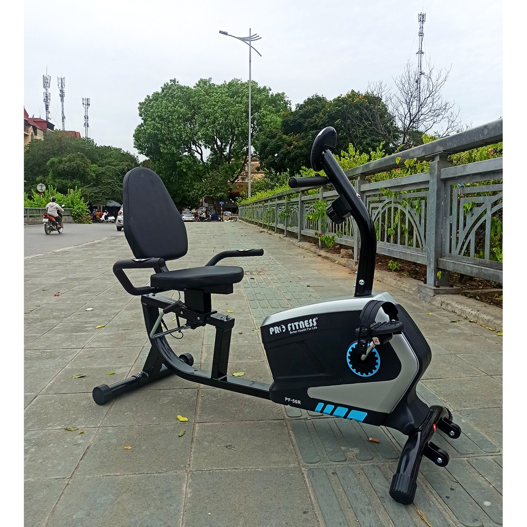 [Tặng bàn lăn chân] XE ĐẠP TẬP THỂ DỤC PF-56R   Xe đạp thể dục có yên tựa cho người già | Điều chỉnh yên bằng cần gạt