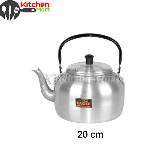 -➵ Ấm Trà Nhôm 20cm Hình Đại Bàng Toàn Cầu