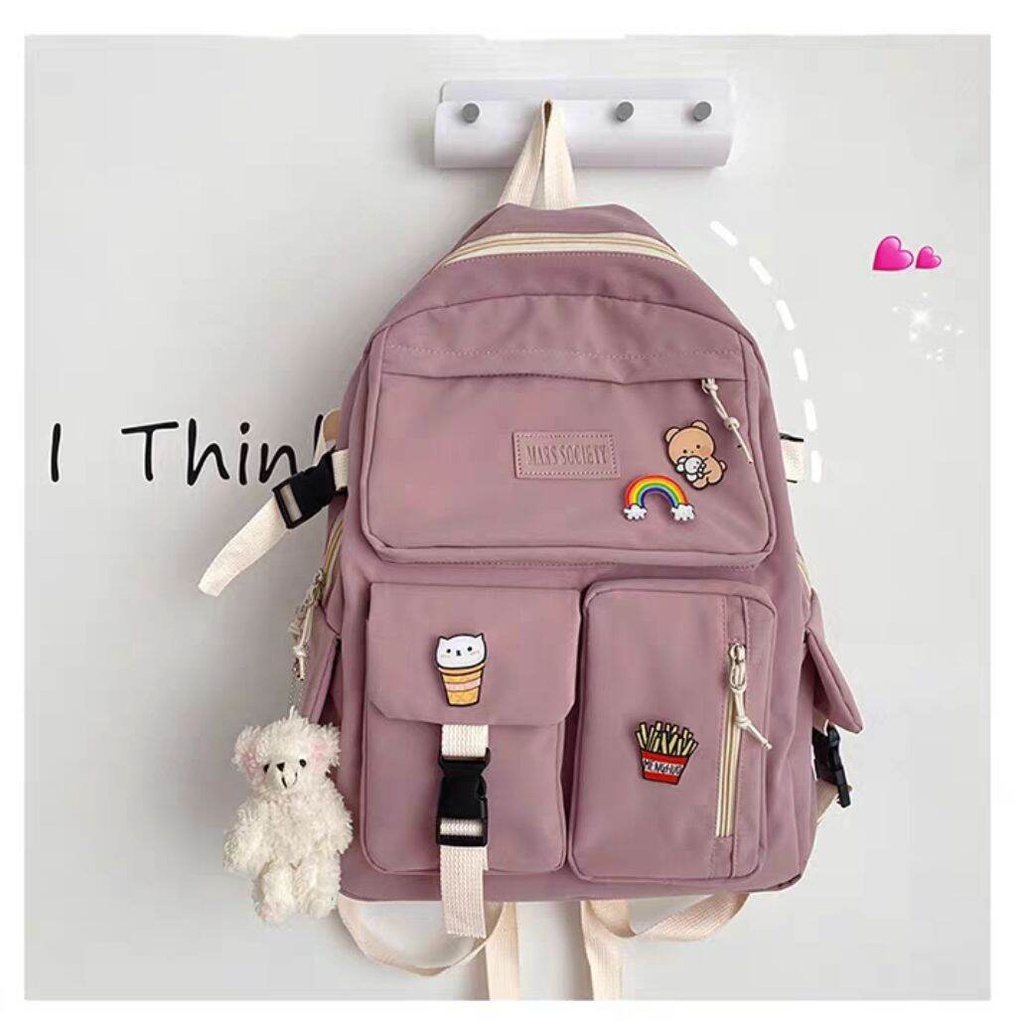 Balo nam nữ Ulzzang Thời Trang nhiều ngăn đựng vừa laptop 14 inch,a4 HAKA615