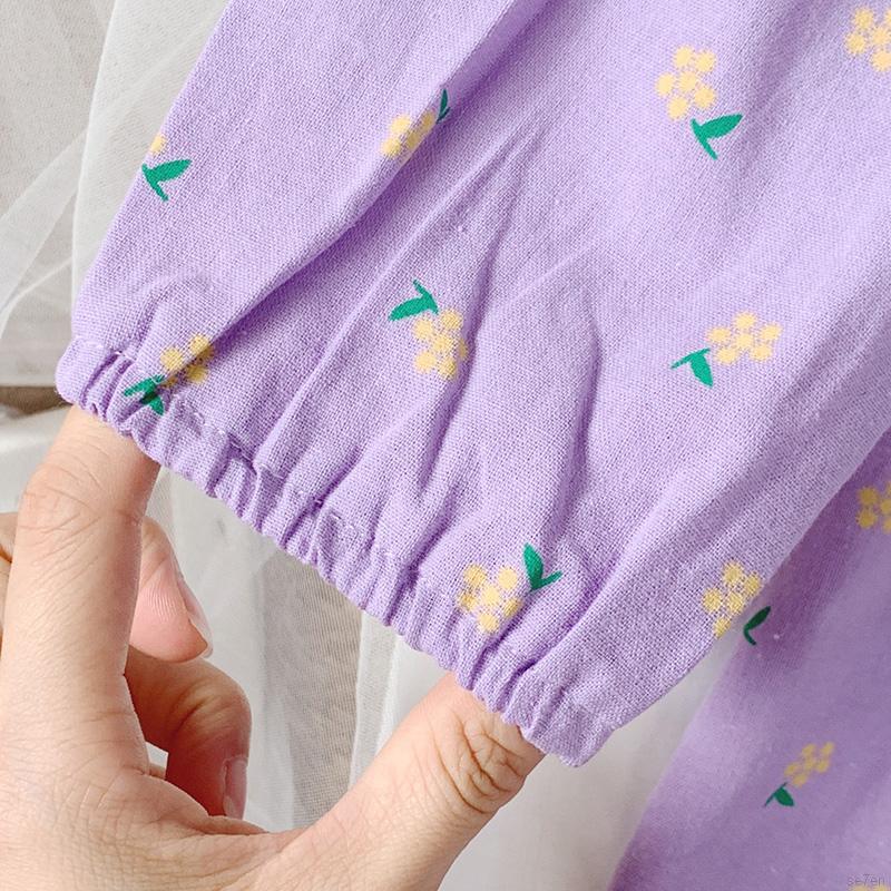 Đầm In Hoa Cổ Búp Bê Xinh Xắn Dành Cho Bé Gái 2-11 Tuổi