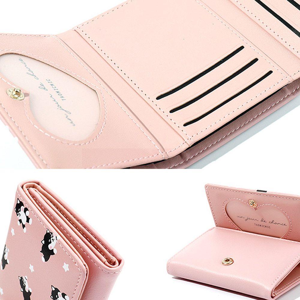 HS Ví Da Ngắn Hình Mèo Hoạt Hình